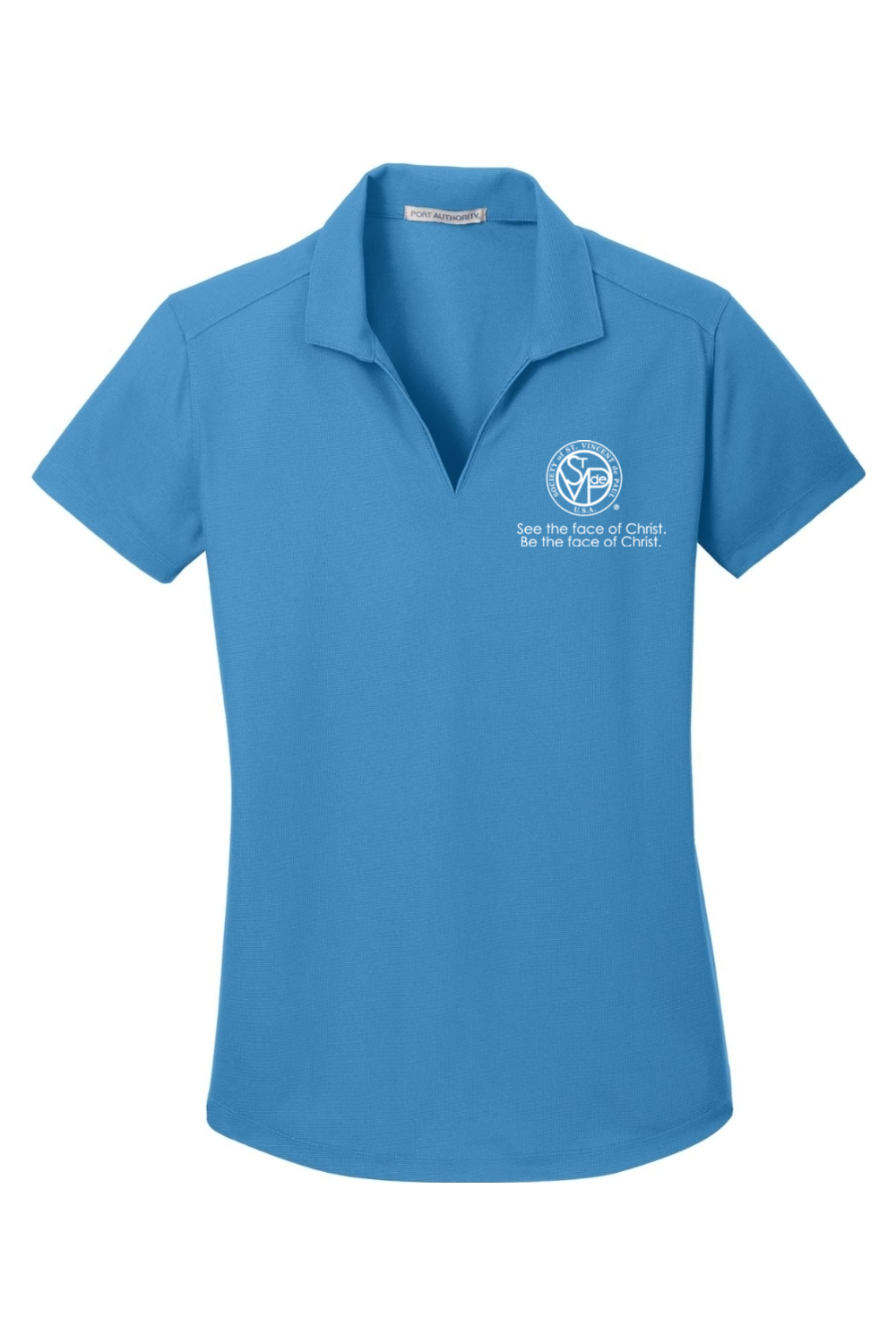 SVdP See the Face of Christ Ladies Dry Zone Grid Polo