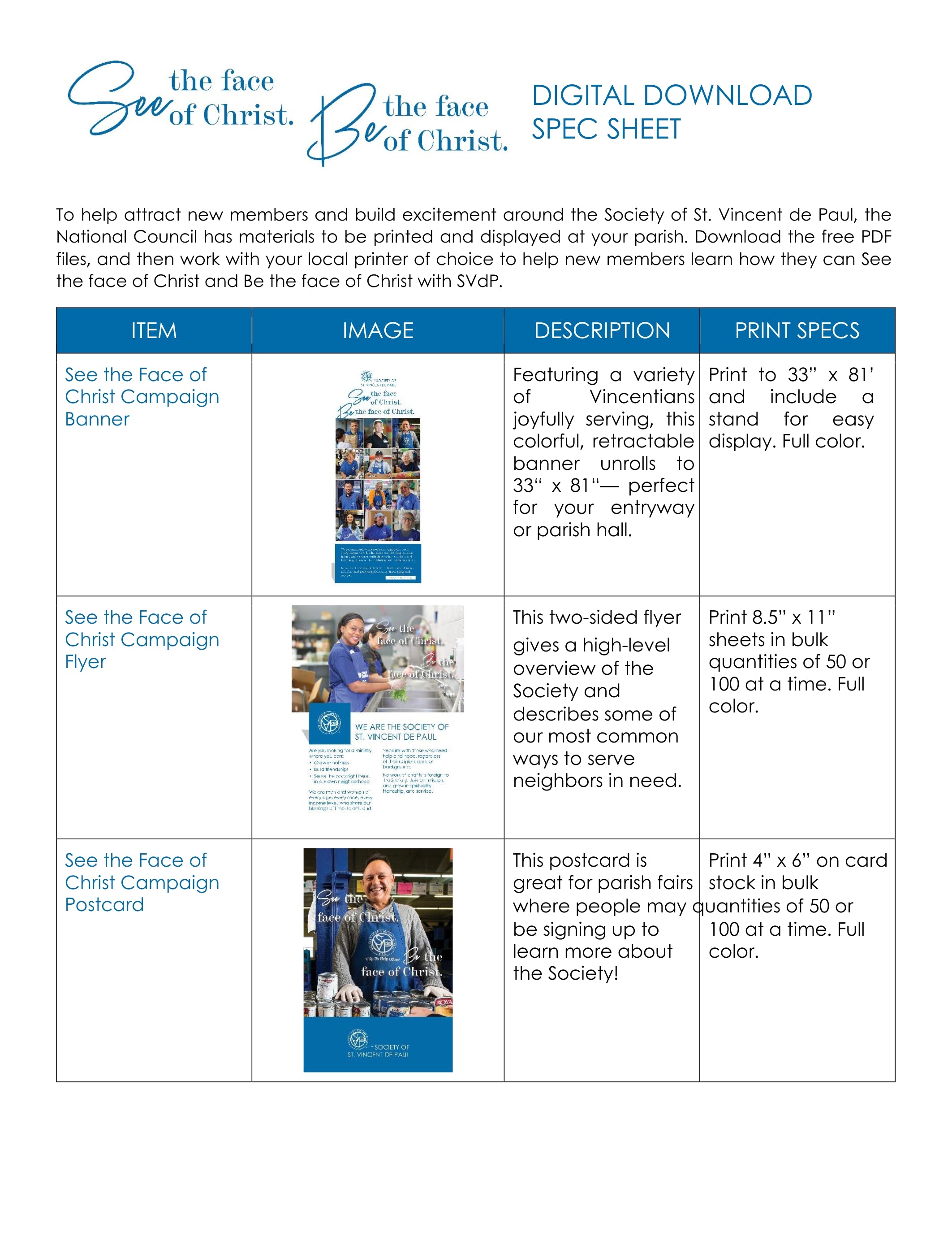 Digital Download Spec Sheet