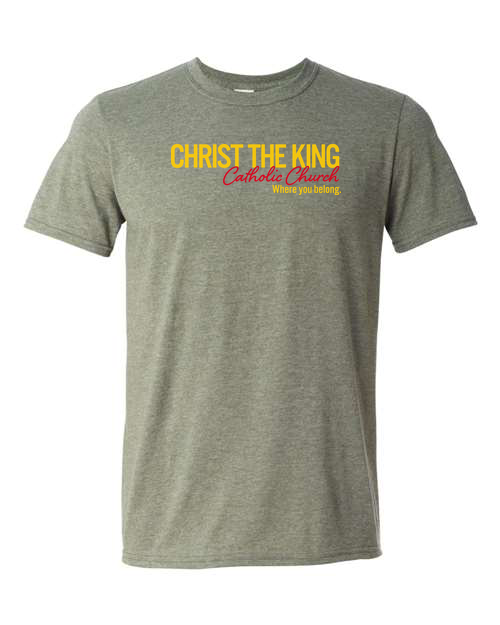 Christ the King - 90210 Block T-Shirt Military Green