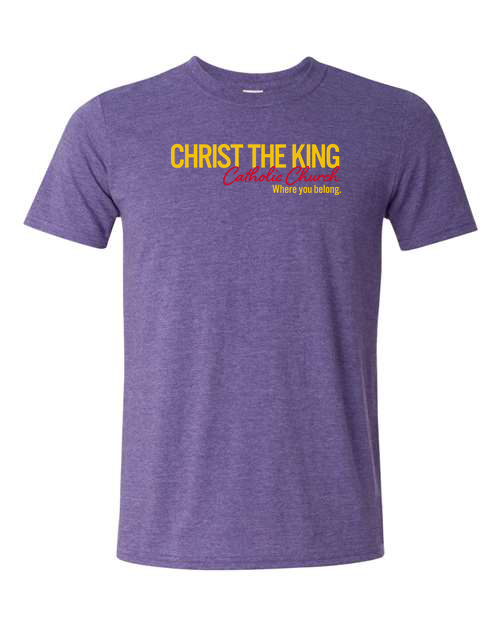 Christ the King - 90210 Block T-Shirt Purple