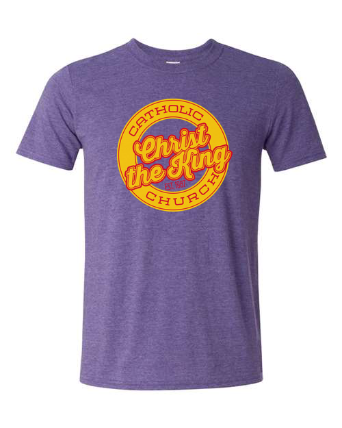 Christ the King - 90210 Circle Logo T-Shirt Purple