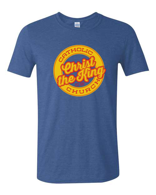 Christ the King - 90210 Circle Logo T-Shirt Royal Blue