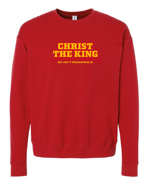 Christ the King - 90210 Collegiate Crewneck Red Crewneck