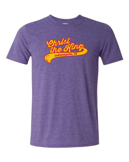 Christ the King - 90210 Retro T-Shirt Purple