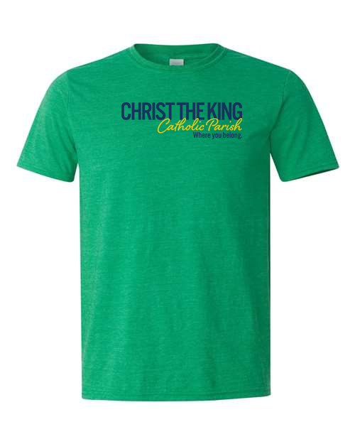 Christ the King Parish - 04976 Block T-Shirt Irish Green