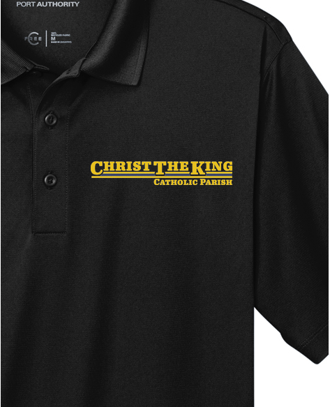 Christ the King Parish - 04976 Bold Left Chest Polo Black Polo