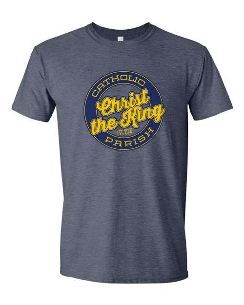 Christ the King Parish - 04976 Circle Logo T-Shirt Navy