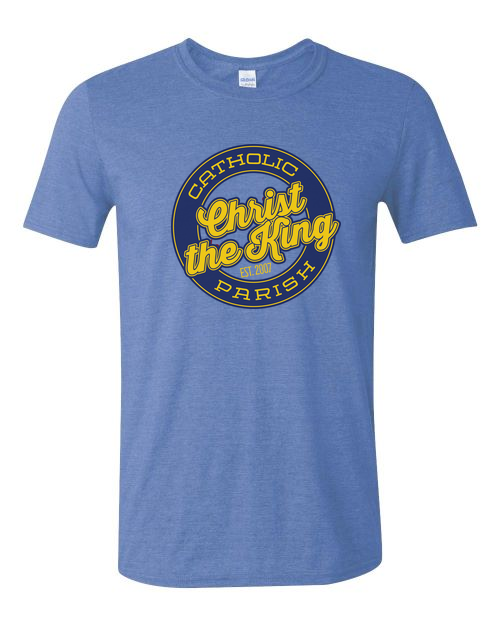 Christ the King Parish - 04976 Circle Logo T-Shirt Royal Blue
