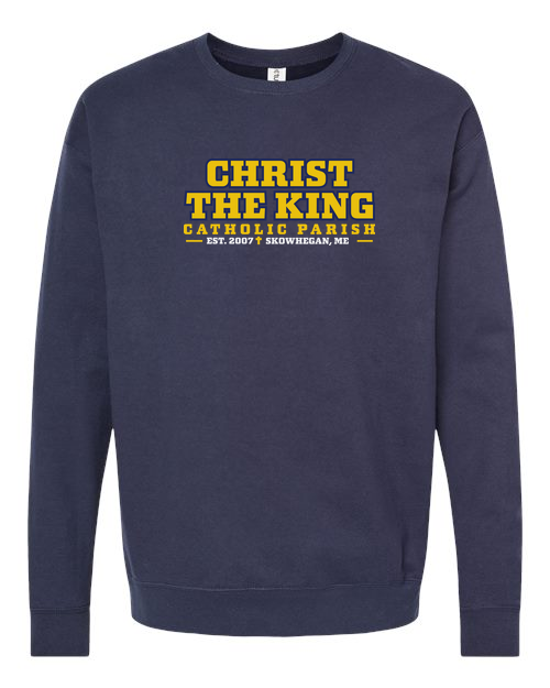 Christ the King Parish - 04976 Collegiate Crewneck Navy Crewneck