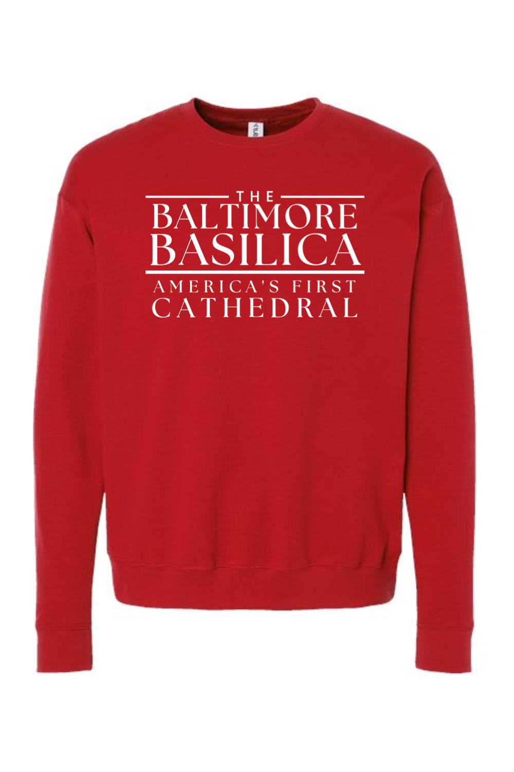 The Baltimore Basilica Crewneck -  Words Logo - Black and White