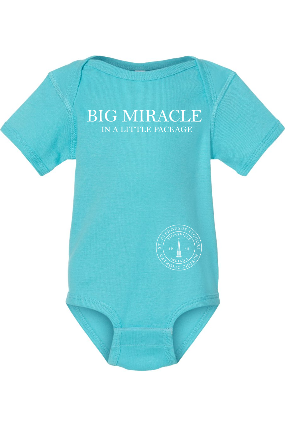 Saint Alphonsus Big Miracle Baby Onesie