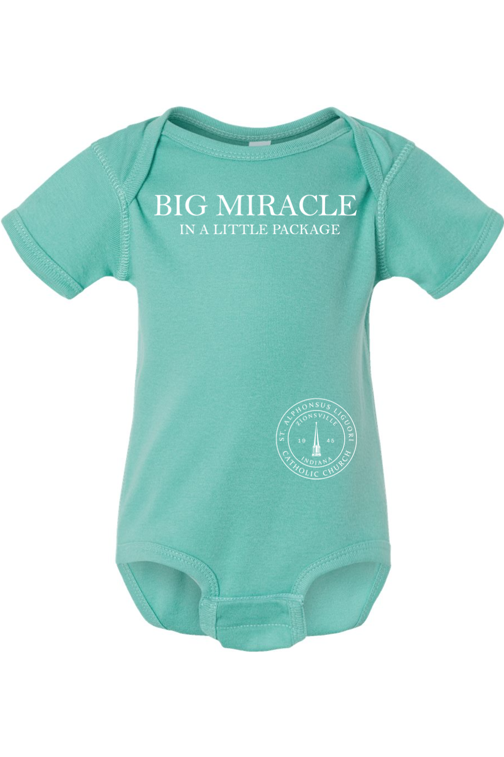 Saint Alphonsus Big Miracle Baby Onesie