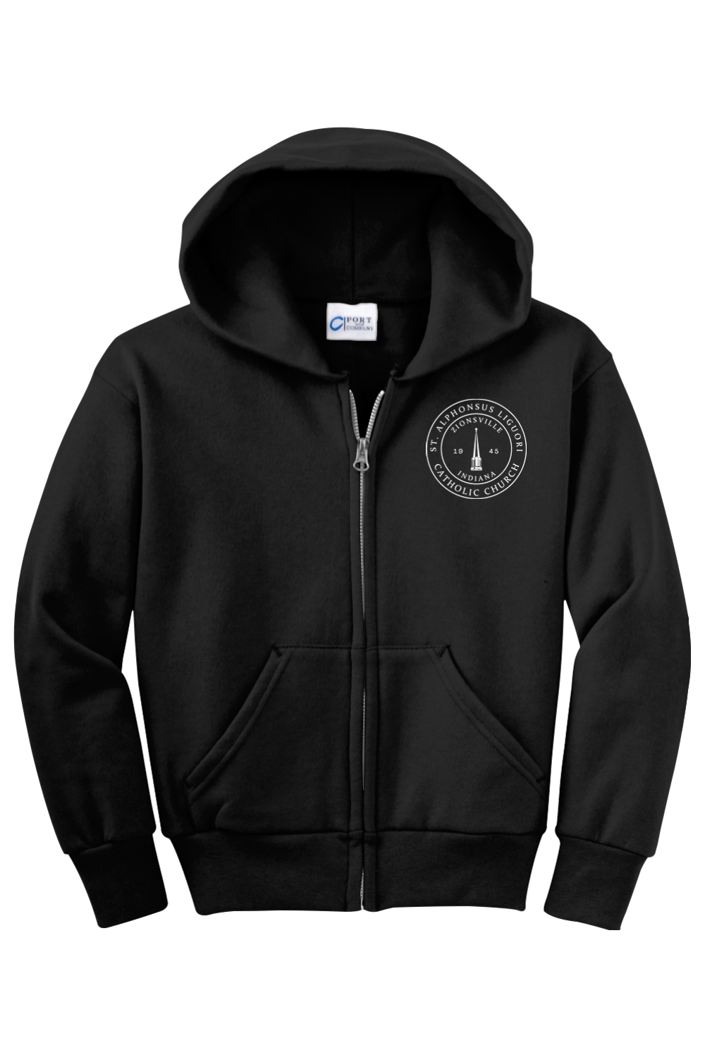 Saint Alphonsus Liguori Catholic Church Youth Full-Zip Hooded Sweatshirt