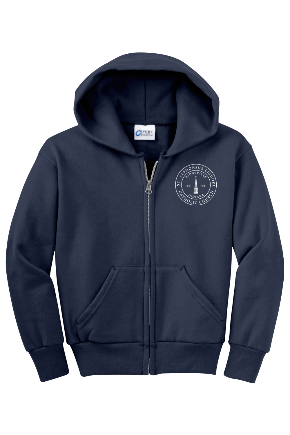 Saint Alphonsus Liguori Catholic Church Youth Full-Zip Hooded Sweatshirt