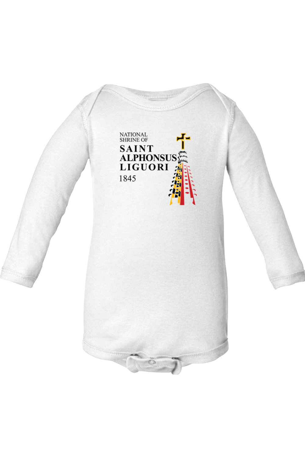 National Shrine of St. Alphonsus Liguori Infant Long Sleeve Baby Bodysuit