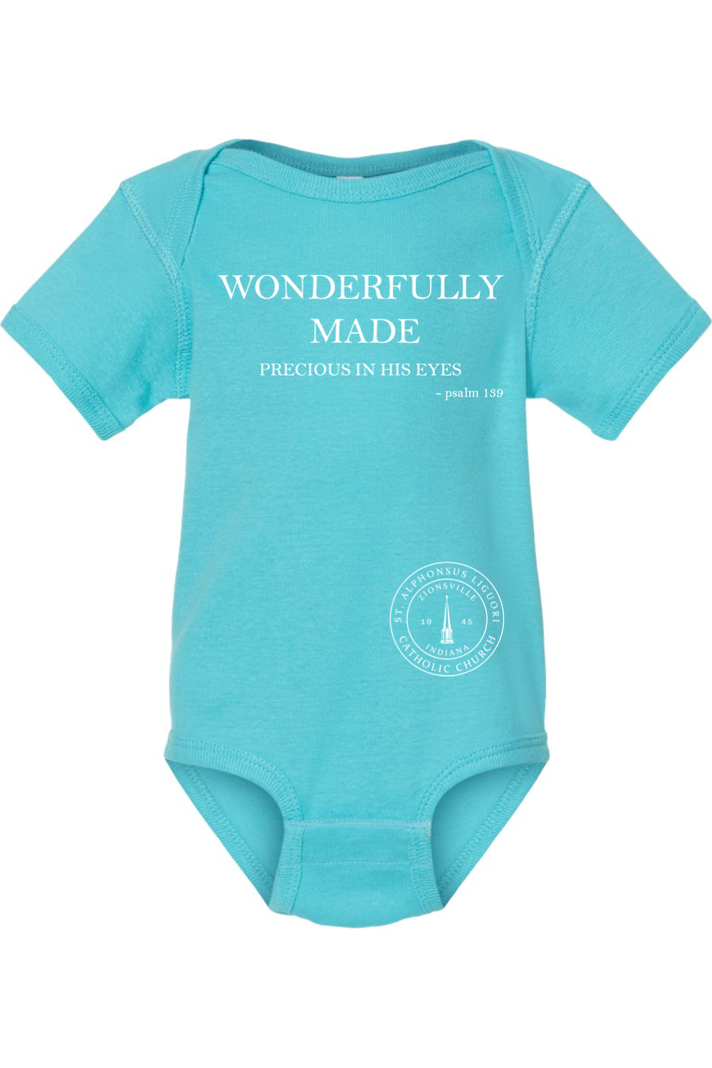 Saint Alphonsus Wonderfully Made Baby Onesie