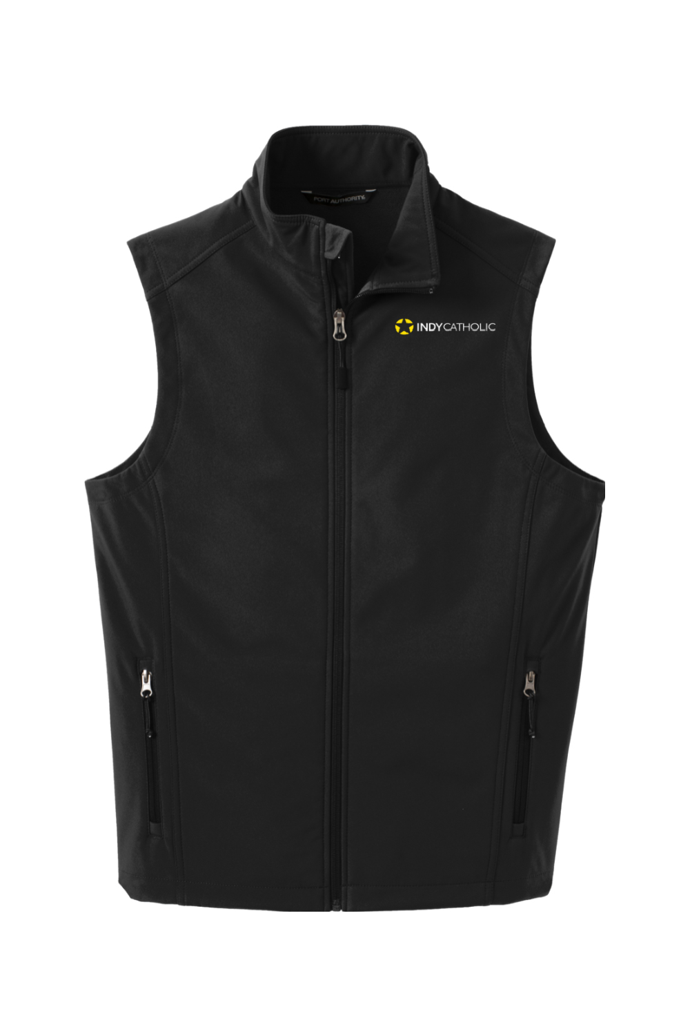 IndyCatholic Left Chest White Logo Vest