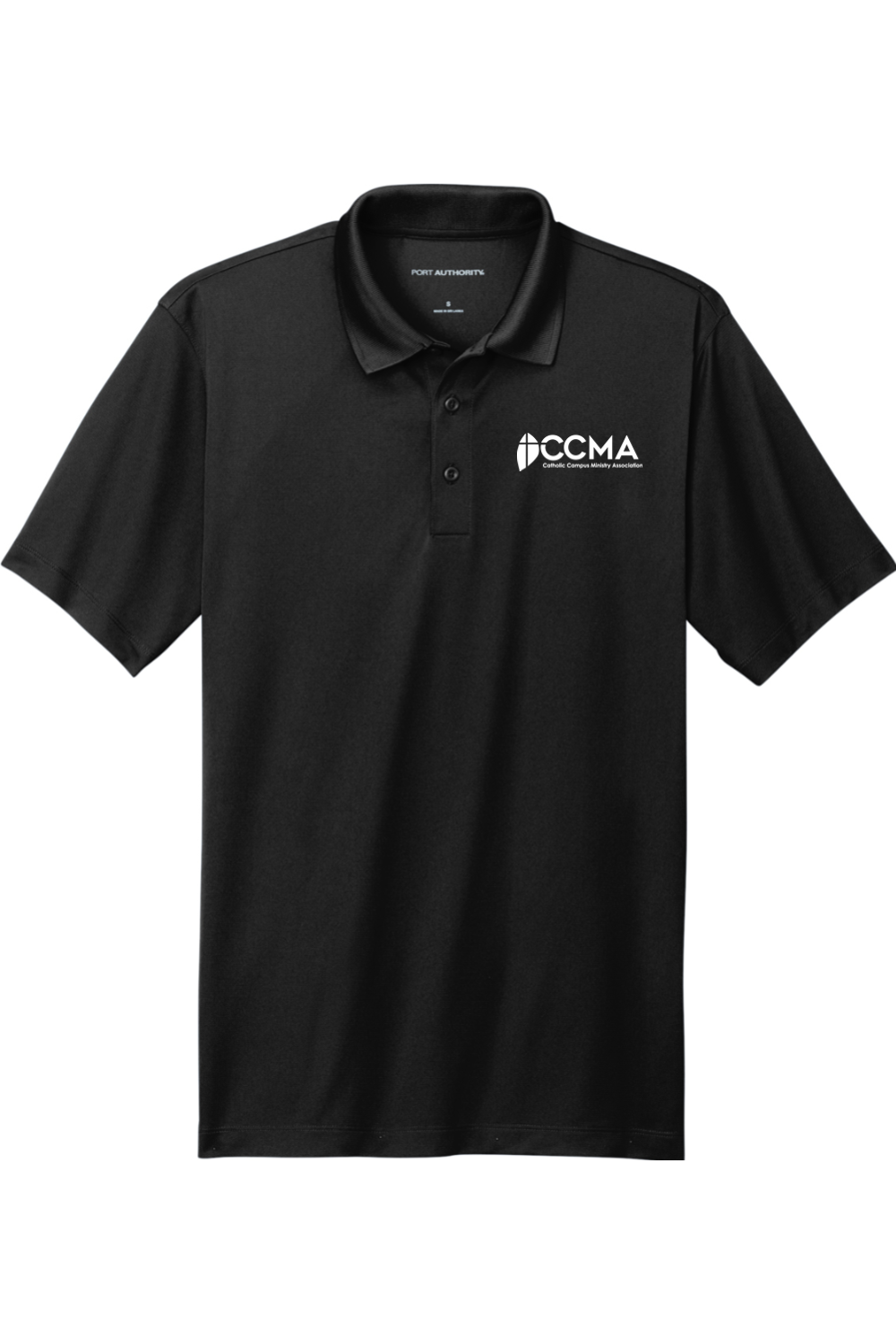 CCMA White Logo Performance Polo