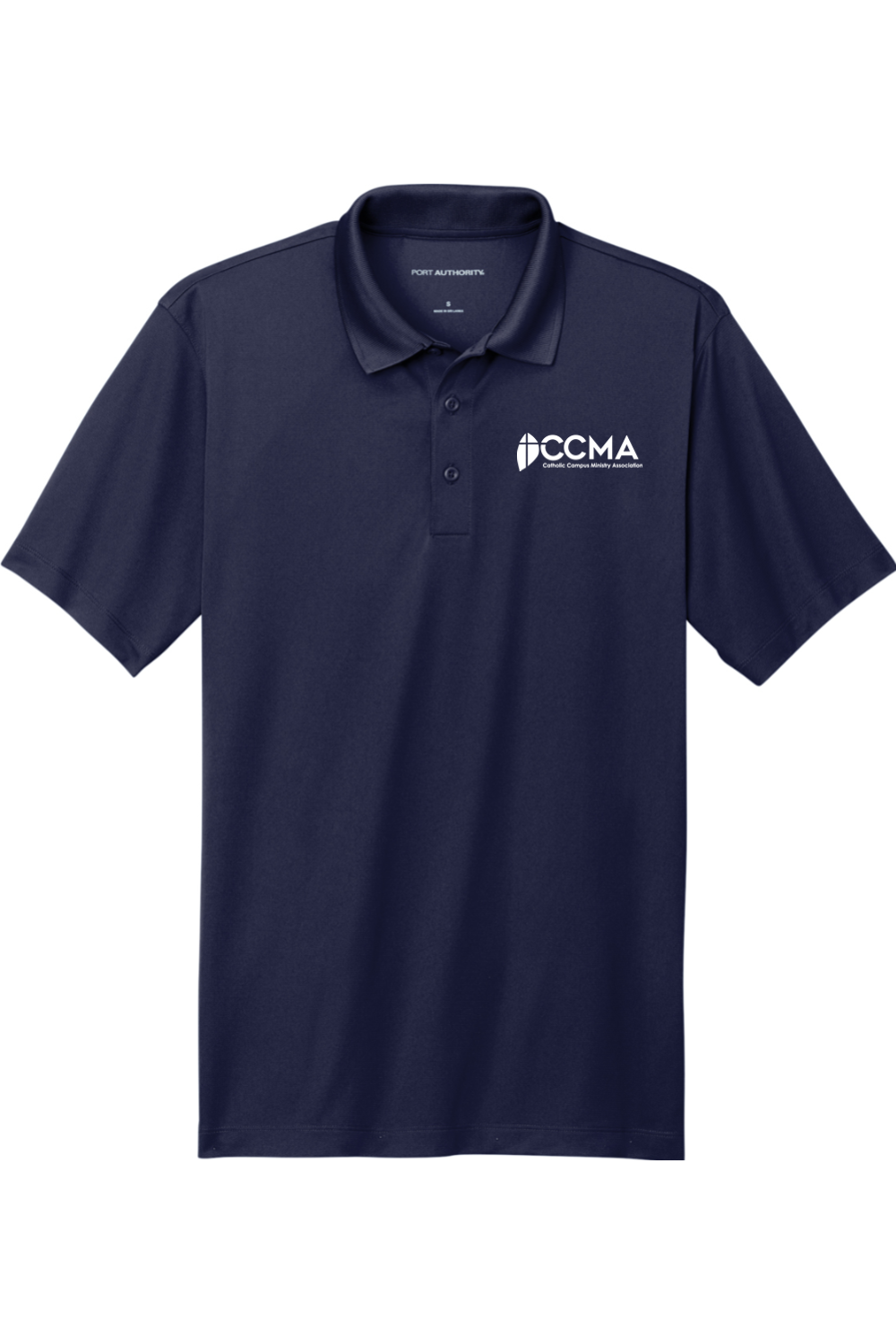 CCMA White Logo Performance Polo